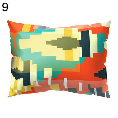 

Color Block Cross Wave Throw Pillow Case Cushion Cover Sofa Bed Car Office Decor