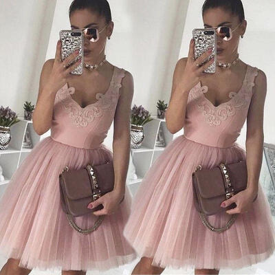 

Fahsion Women Casual Backless Prom Evening Party Cocktail Lace Short Mini Dress