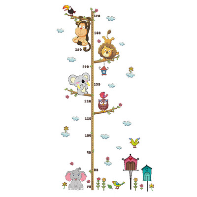 

Kids Baby Elephant Lion Zoo Height Chart Measure Wall Sticker Room Door Decor