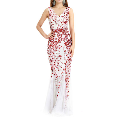 

〖Follure〗Women Vintage 1920s Bead Fringe Sequin Lace Party Flapper Cocktail Prom Dress
