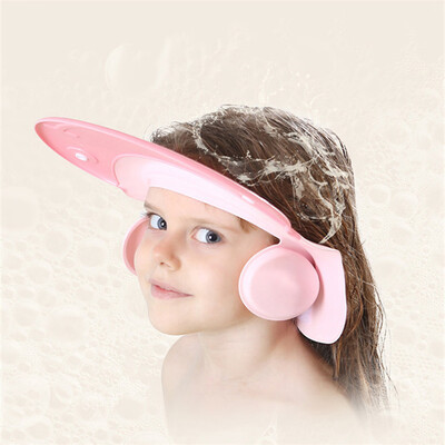 

〖Follure〗Baby Bathroom Safety Visor Cap Child Shower Cap Adjustable Soft Protect