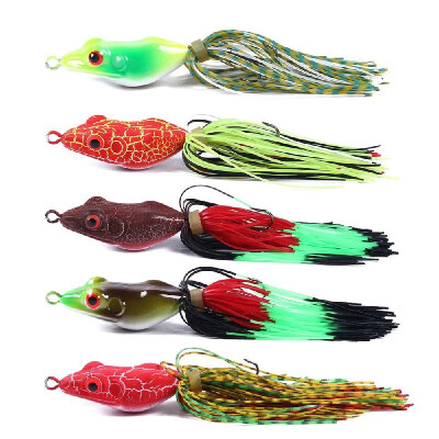 

5pcs 10cm 86g Frog Lures Kit Plastic Artificial Fishing Popper Lure Bait