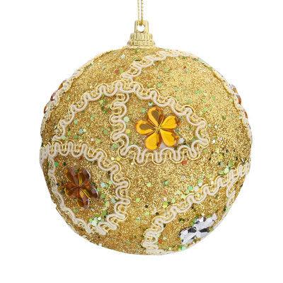 

〖Follure〗Christmas Rhinestone Glitter Baubles Xmas Tree Ornament Decoration 8CM