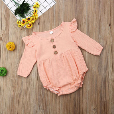 

New Cute Infant Baby Girl Ruffle Bodysuit Romper Jumpsuit Sunsuit Clothes