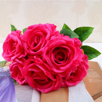 

Gobestart 1 Bouquet Vintage Artificial Rose Silk Flowers Bouquet for Decoration