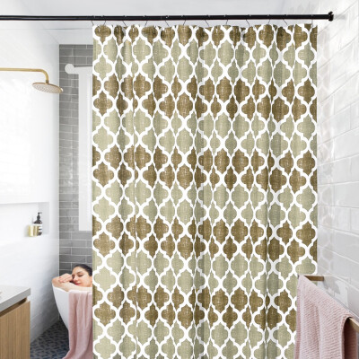 

Bladies bamboo Moroccan Shower Curtain Geometric Trellis Print Bathroom Decorative Curtains 4685