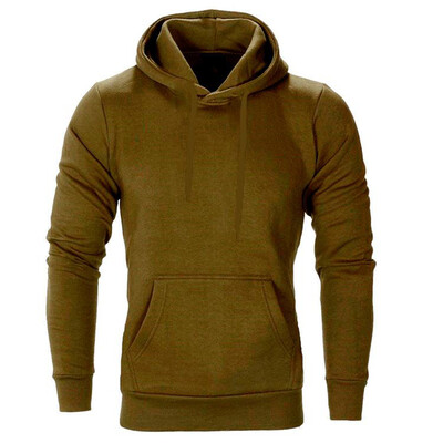 

Mens Slim Fit Hooded Sport Drawstring Sweater Long Sleeve Pullover Sweatshirt