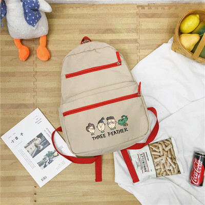 

Ins schoolbag female Korean version of senior high school students with large capacity computer bag backpack for junior high schoo