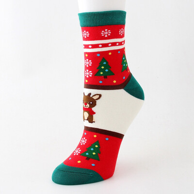 

Womens Socks Warm Christmas Cotton Socks Cosy Female Cute Snowman Santa Claus Reindeer Bear Man Printed Hosiery
