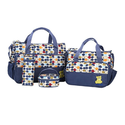 

5Pcs Baby Changing Diaper Nappy Bags Mummy Mother Handbag Multi-functional Bag Set