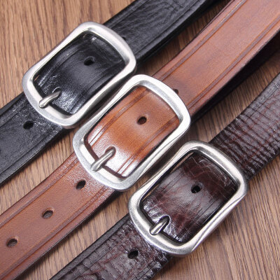 

Factory first layer leather belt male pin buckle leather retro belt male youth 34cm can be customized