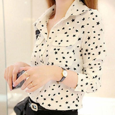 

Women Girls Fashion Elegant Blouse Casual Shirts