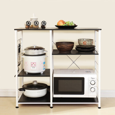 

Gobestart 3-Tier Kitchen Bakers Rack Microwave Oven Stand Storage Cart Workstation Shelf