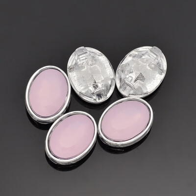 

Sew on Taiwan Acrylic Garment Accessories Faceted Oval Pink 10x8x5mm Hole 05mm