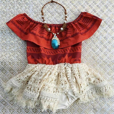 

Toddler Baby Girls Moana Costume Polynesian Princess Fancy Dress Sundress Top