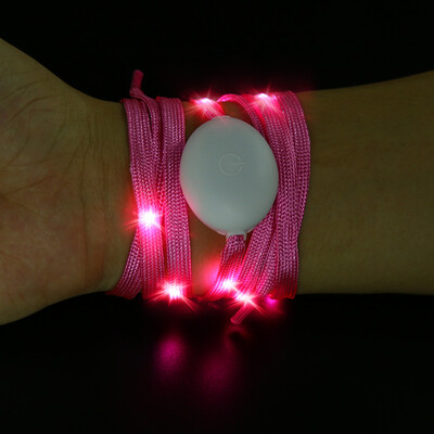 

〖Follure〗Colorful LED Change Shoelace Luminous Glow Light Up Nylon Strap Night Club Party