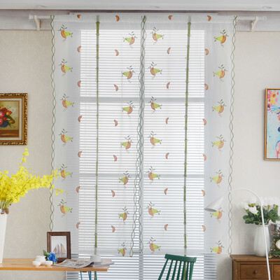 

Fruit Rural Watermelon Embroidery Series Rome Bedroom Balcony Curtain