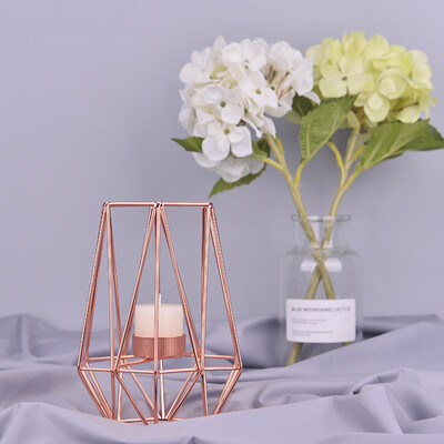 

Siaonvr Nordic Style Wrought Iron Geometric Candle Holders Home Decoration Metal Crafts