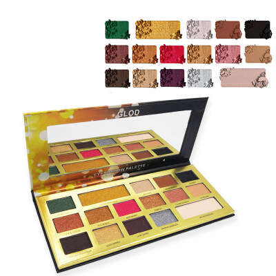 

Women 16 Colors Eyeshadow Palette Glitter Long Lasting Shimmers Non-smudge Makeup