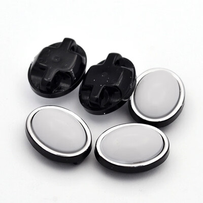

Sew on Taiwan Acrylic Garment Accessories Oval White 205x16x9mm Hole 1mm