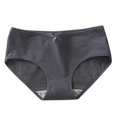 

Cotton Women Panties Solid Color Underwear Ladies Middle Waist Bow Girl Briefs Lingerie s Drop Shipping