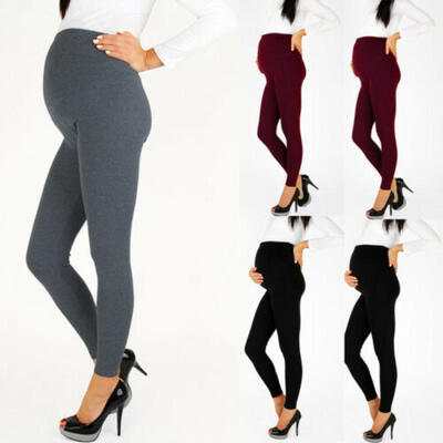 

Women Ladies Soft Maternity Full Length Leggings Pregnancy Warm Over Bump Pants