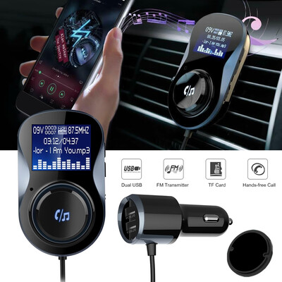 

FM Transmitter Bluetooth Car Charger Adapter MP3 Player with Bluetooth TF Card Slot FM Radio Hands free Car Kit