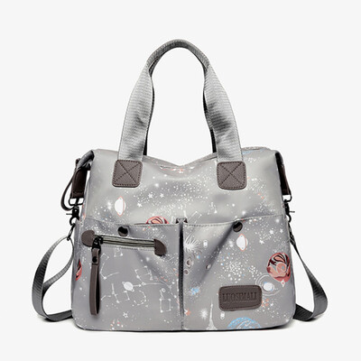

Cloth bag single shoulder bag star sky printing large capacity canvas bag Oxford cloth bag large bag