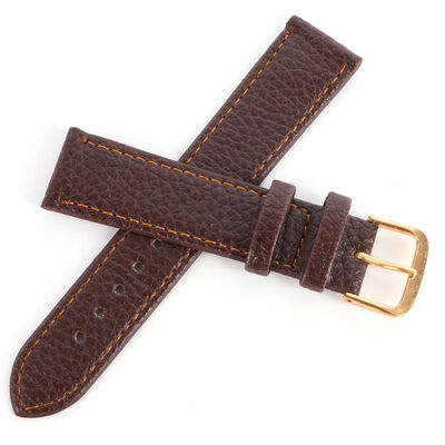 

Black Brown High Quality Watchband Soft Litchi Stripe PU Leather Watches Strap Pin Buckle 12-22mm