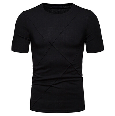 

Toponeto Mens Fashion Summer Solid T Shirt Leaf Short Sleeve Tops Casual Open Shirts