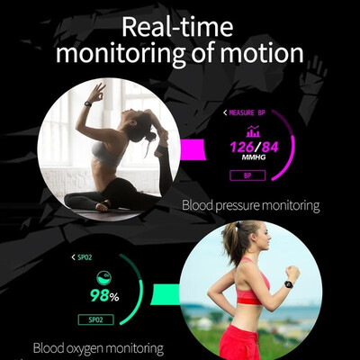 

S01 Touch Screen Heart Rate Blood Pressure IP67 Waterproof Smart Bracelet