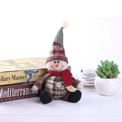 

FUNNYBUNNY 2PCS Cute Santa Snowman Deer Christmas Decoration Gift Doll Doll Christmas Tree Hanging Ornament