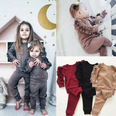 

US Toddler Baby Kids Girl Clothes Top T-shirt Pants Leggings Outfits 2PCS Sets