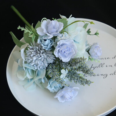 

Toponeto Artificial Rose Flower Peony Flower Leaves Bridal Bouquet Wedding Home Decor