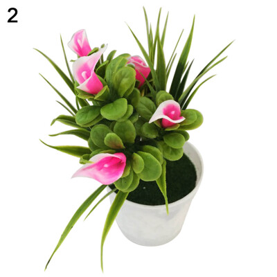 

1Pc Potted Artificial Flower Bonsai Stage Garden Wedding Home Party Decor Props