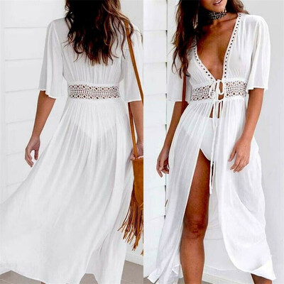 

Womens Beach Bikini Cover up Long Kaftan dress Summer Boho Maxi Dress Swimwear