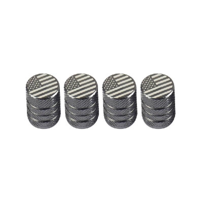 

Aluminum Alloy Round Tire Valve Stem Cap American Flag Dust Proof Cover