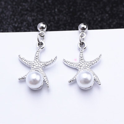

EK575 European Geometric Irregular Metal Imitation Pearl Drop Earrings for Women Jewelry Punk Simple Statement Mujer Pendientes