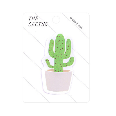 

Siaonvr Fresh Cactus Love Memo Pad Sticky Notes Memo Notebook Stationery School Supplies