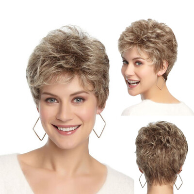 

〖Follure〗Fashion Womens Sexy Full Bangs Wig Short Wig Brown Wig Styling Cool Wig