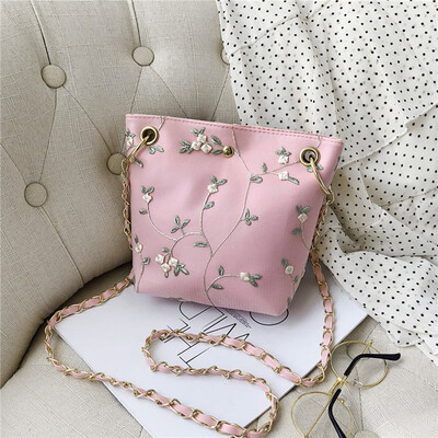 

Tailored Women Beach Lace Embroid Bucket Bag Square Bag Messenger Bag