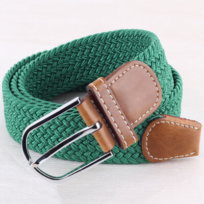 

2019 Unisex belt fashion elastic knitted canvas belt decoration belt female Alloy pin buckle canvas women&man strap