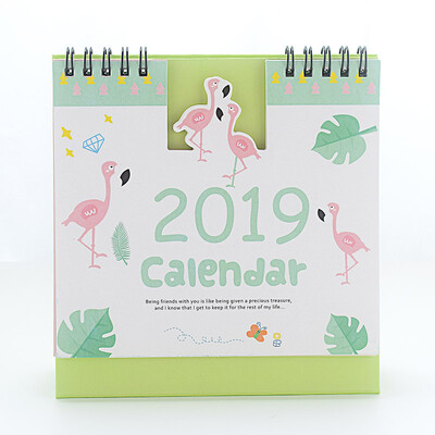 

Mohamm Cute Unicorn Flamingo 2019 Planner Desk Calendar Supplies Office Decoration Organizer