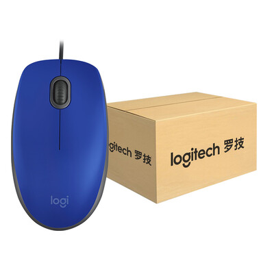

Logitech M110 mouse box 20 packs wired mouse office mouse mute mouse symmetrical mouse blue self-operated