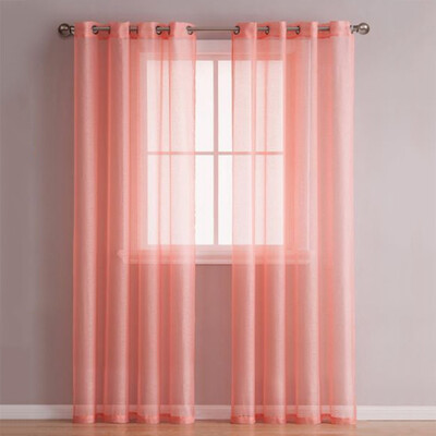 

Tulle Mesh Panel Solid Color Screen Solid Color See-Through Tulle Curtain