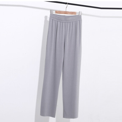 

Fashion Women Leisure High Waist Trousers Loose Pants Pure Color Long Pants