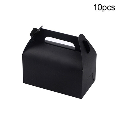 

10Pcs Paper Muffins Bakery Wrapping Packing Cupcake Candy Boxes with Handle