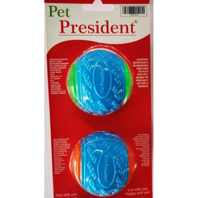 

Pet president 2 pieces of TPR set vocal ball LED ball Pet supplies 13176