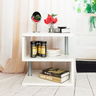 

Coffee Tray Side Sofa Table Ottoman Couch Room Console Stand End Bookcase White