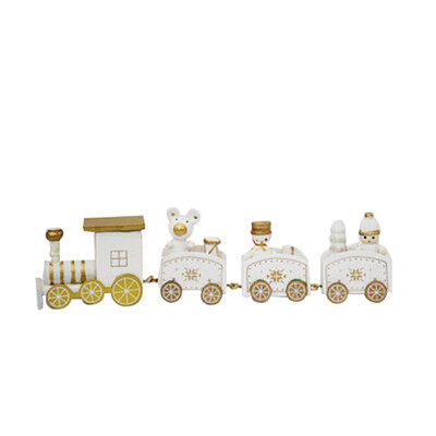 

〖Follure〗Christmas Wooden Car Decoration Child Christmas Gift Small Train Desktop